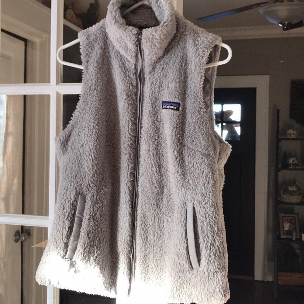 Fuzzy grey vest